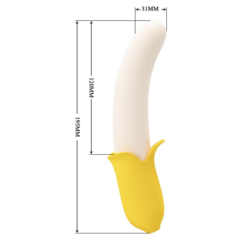 Banana Geek Vibrador con Thrusting USB - Image 3
