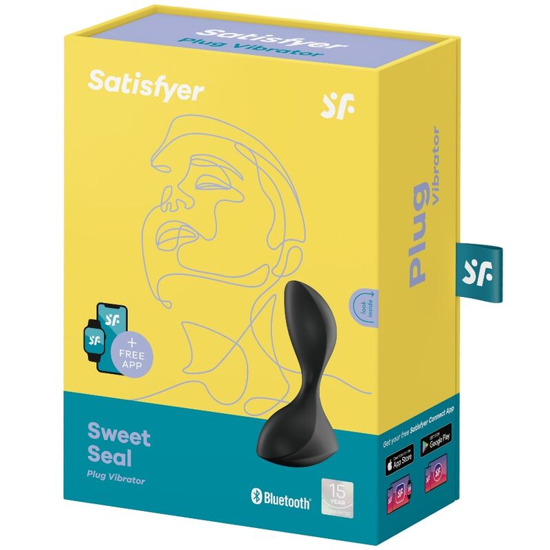 SATISFYER - APLICATIVO DE PLUGUE VIBRATÓRIO SWEET SEAL PRETO - Image 4
