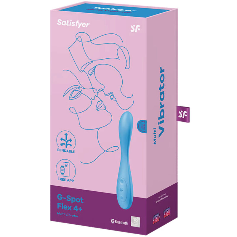 SATISFYER - APLICATIVO MULTIVIBRADOR G-SPOT FLEX 4+ AZUL - Image 4