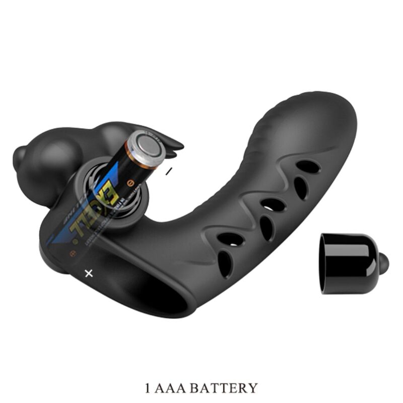 PRETTY LOVE - CAPA DE DEDO VIBRADOR DE COELHO PRETO VANCE - Image 4