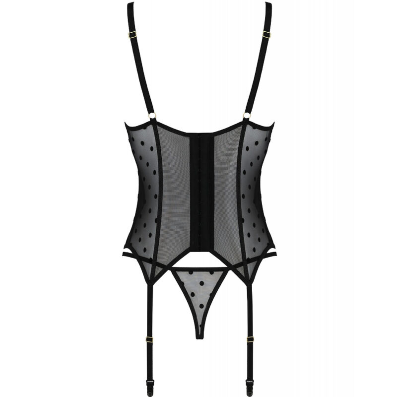 PASSION - MARINA CORSET  TANGA NEGRO S/M - Image 4