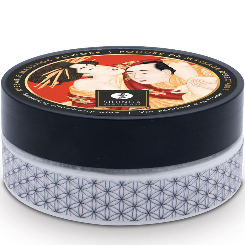 SHUNGA - KIT DE PÓ DE MASSAGEM COMESTÍVEL DE MORANGO - Image 3