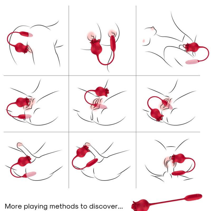 ARMONY - ROSELIP LICKING VIBRANDO CLITÓRIO E VIBRADOR VERMELHO - Image 5