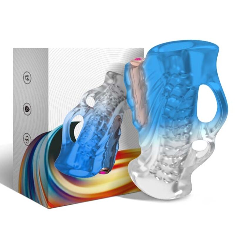 ARMONY - MASTURBADOR DEDO E VIBRADOR GRADIENTE AZUL - Image 4