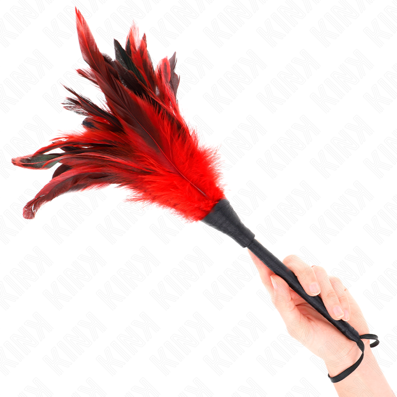 KINK - PENAS DE FRANGO EM FORMA DE CHIFRE VERMELHO 36 CM - Image 2